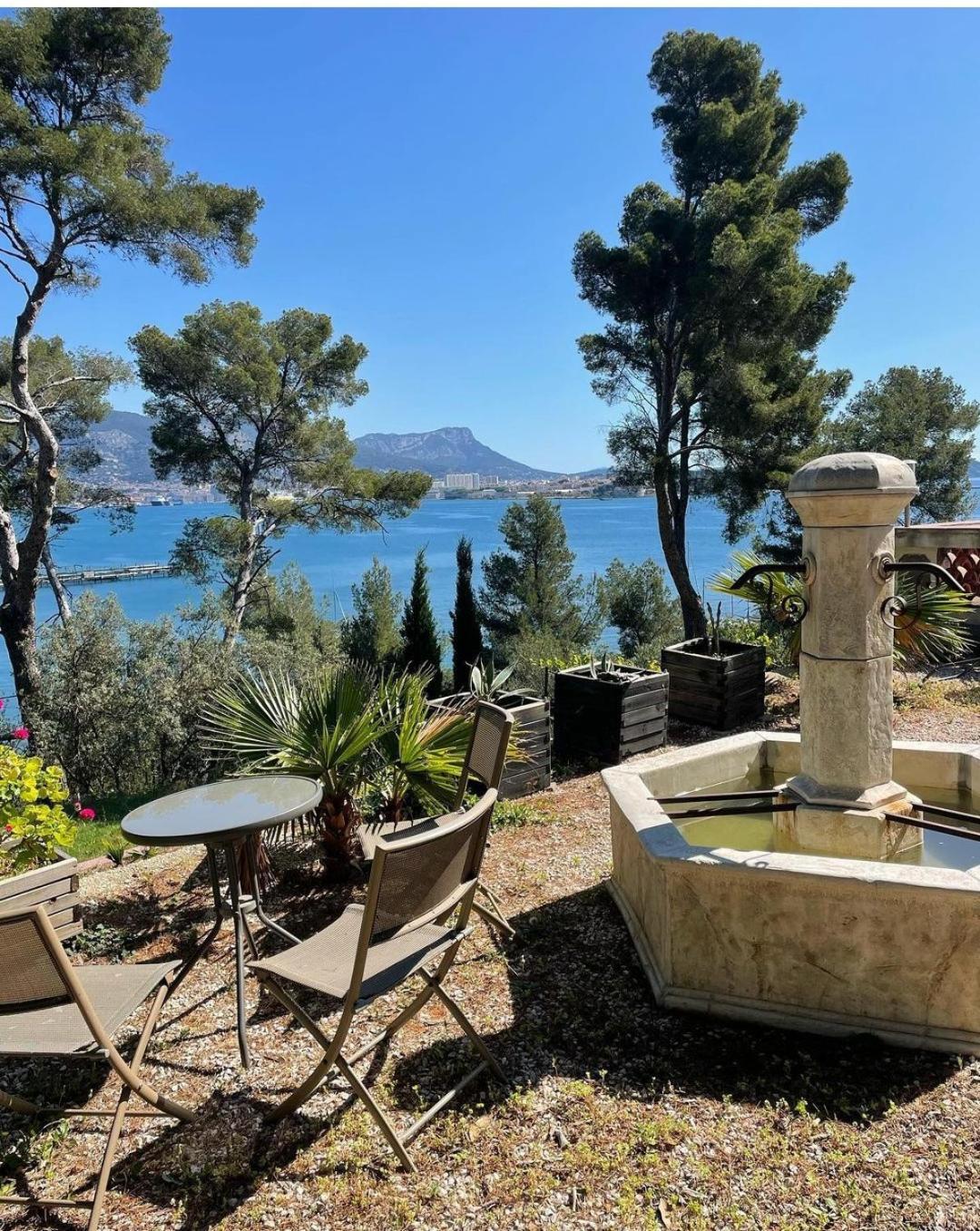 Villa-Chateau Les Terrasses - Tamaris, Plage Des Sablettes, Mer Au Bas De La Propriete La Seyne-sur-Mer Exterior foto