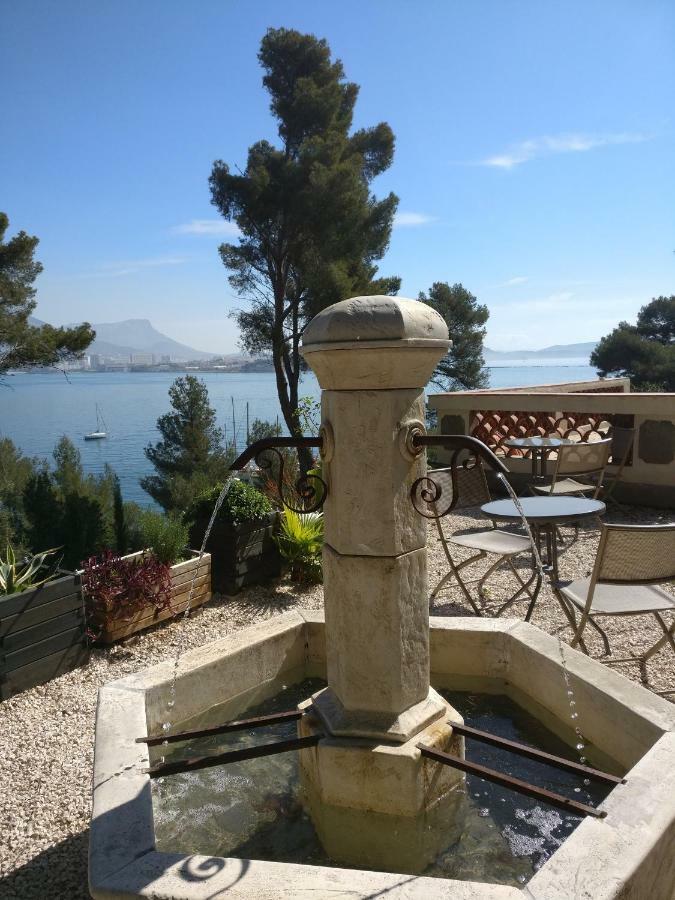 Villa-Chateau Les Terrasses - Tamaris, Plage Des Sablettes, Mer Au Bas De La Propriete La Seyne-sur-Mer Exterior foto